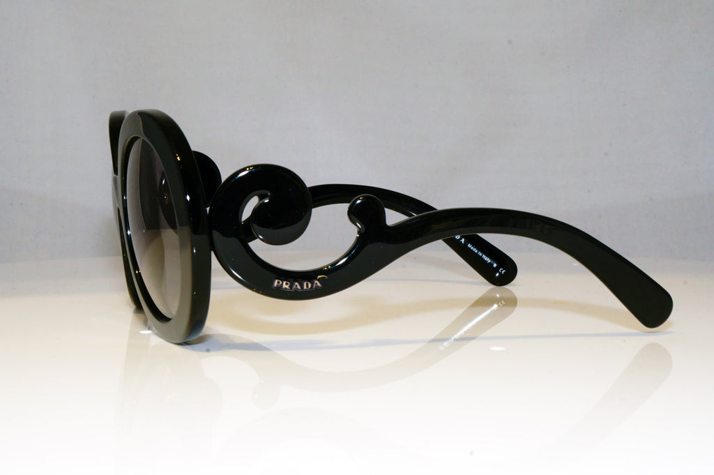 PRADA Womens Baroque Designer Sunglasses Black Round SPR 27N 1AB-3M1 17134
