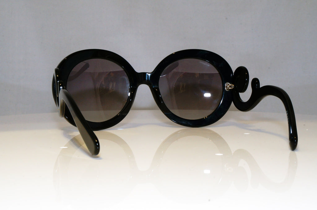 PRADA Womens Baroque Designer Sunglasses Black Round SPR 27N 1AB-3M1 17134
