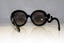 PRADA Womens Baroque Designer Sunglasses Black Round SPR 27N 1AB-3M1 17134