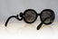 PRADA Womens Baroque Designer Sunglasses Black Round SPR 27N 1AB-3M1 17134