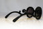 PRADA Womens Baroque Designer Sunglasses Black Round SPR 27N 1AB-3M1 17134