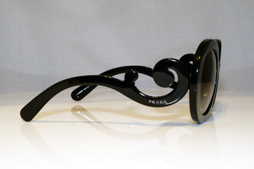 PRADA Womens Baroque Designer Sunglasses Black Round SPR 27N 1AB-3M1 17134