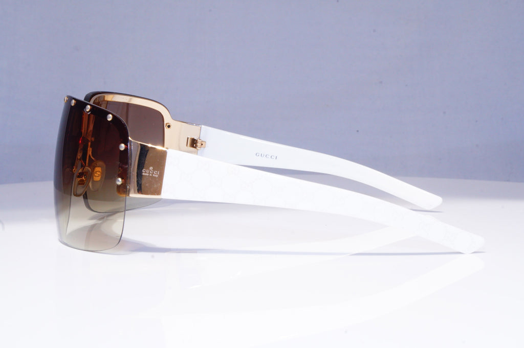 GUCCI Mens Womens Oversized Designer Sunglasses White Square GG 1819 BLNIS 20363
