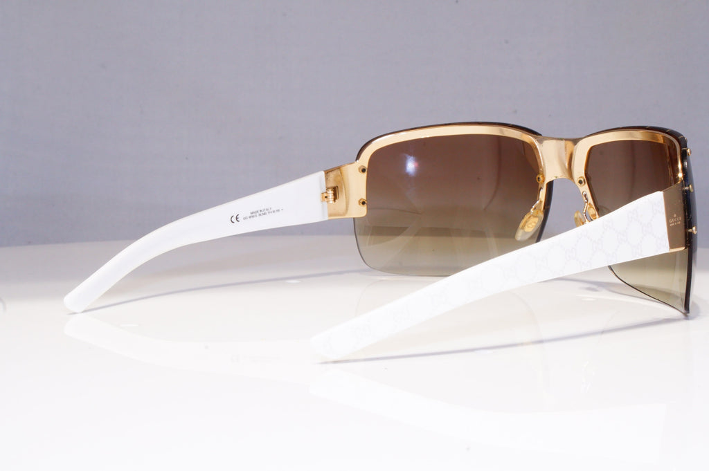 GUCCI Mens Womens Oversized Designer Sunglasses White Square GG 1819 BLNIS 20363