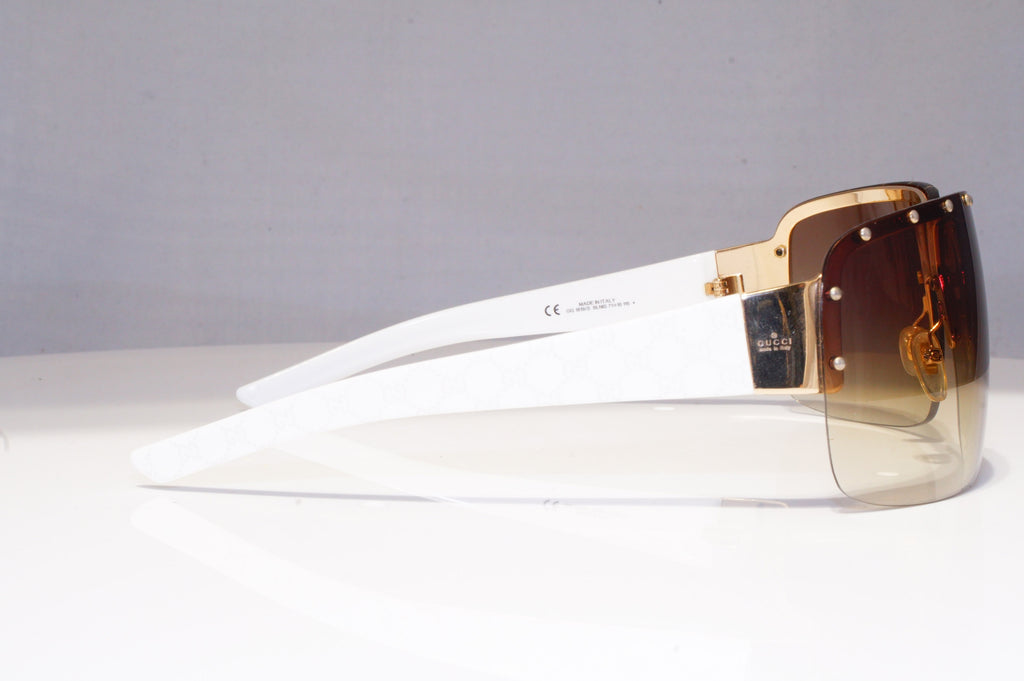 GUCCI Mens Womens Oversized Designer Sunglasses White Square GG 1819 BLNIS 20363