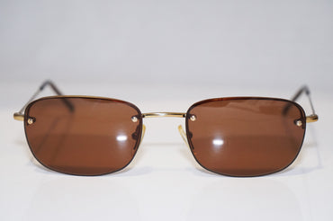 GUCCI 1990 Vintage Mens Designer Sunglasses Gold Rectangle GG 1676 577 14498
