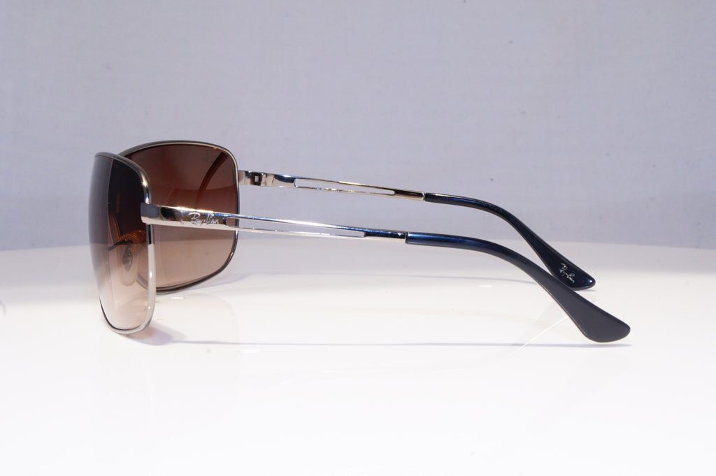 RAY-BAN Mens Designer Sunglasses Silver Shield RB 3466 004/13 20364