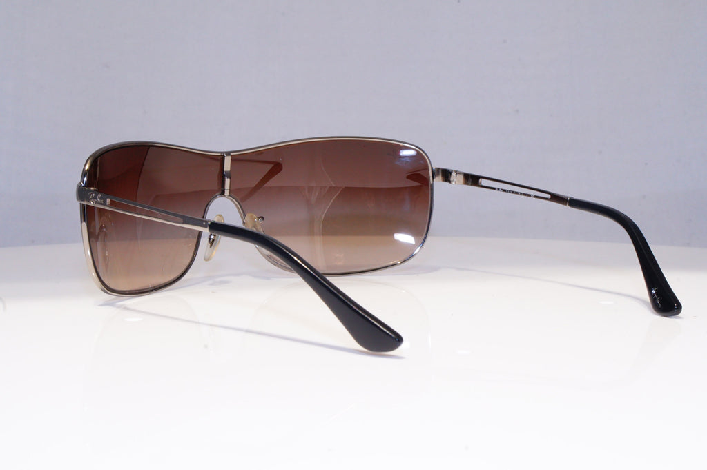 RAY-BAN Mens Designer Sunglasses Silver Shield RB 3466 004/13 20364