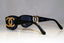 CHANEL Womens Vintage Designer Sunglasses Black Square 194305 C246 17331