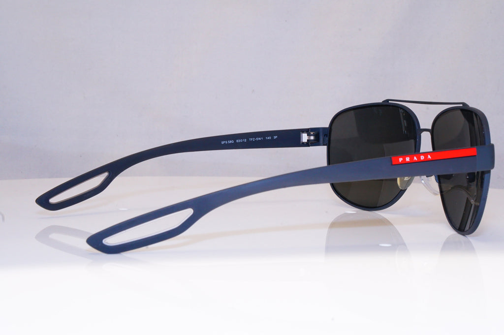 PRADA Mens Polarized Designer Sunglasses Grey Aviator SPS 58Q TFZ-5W1 18030
