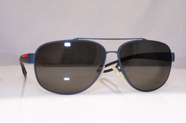PRADA Mens Polarized Designer Sunglasses Grey Aviator SPS 58Q TFZ-5W1 18030