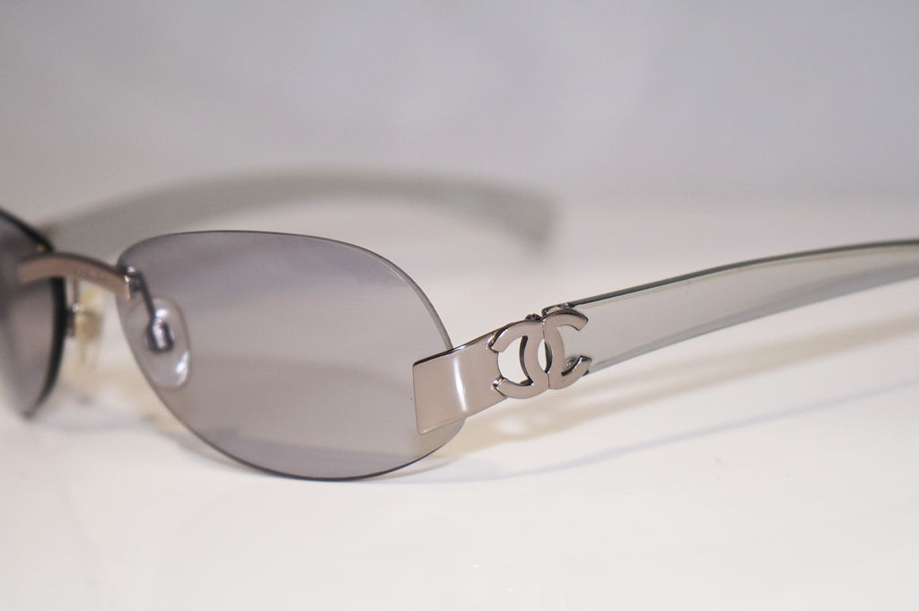 CHANEL Vintage Womens Designer Sunglasses Clear Rectangle 4037 C168 87 14554