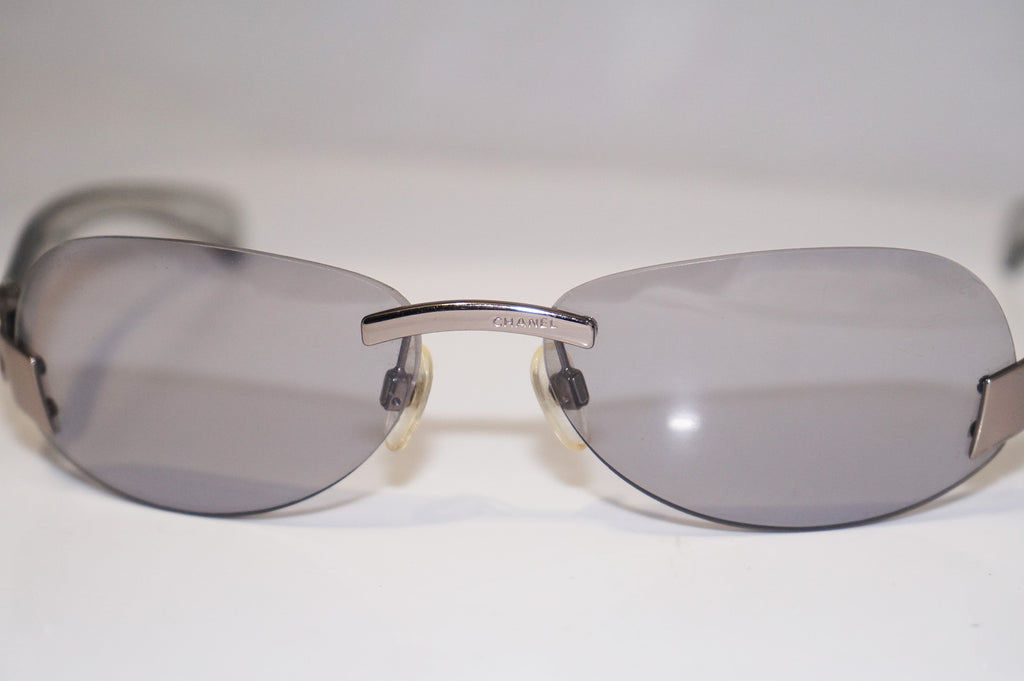 CHANEL Vintage Womens Designer Sunglasses Clear Rectangle 4037 C168 87 14554