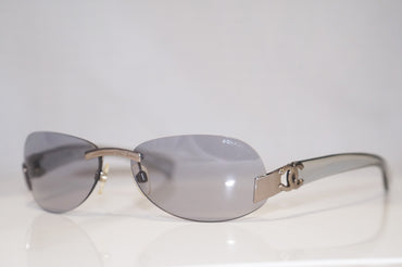 CHANEL Vintage Womens Designer Sunglasses Clear Rectangle 4037 C168 87 14554