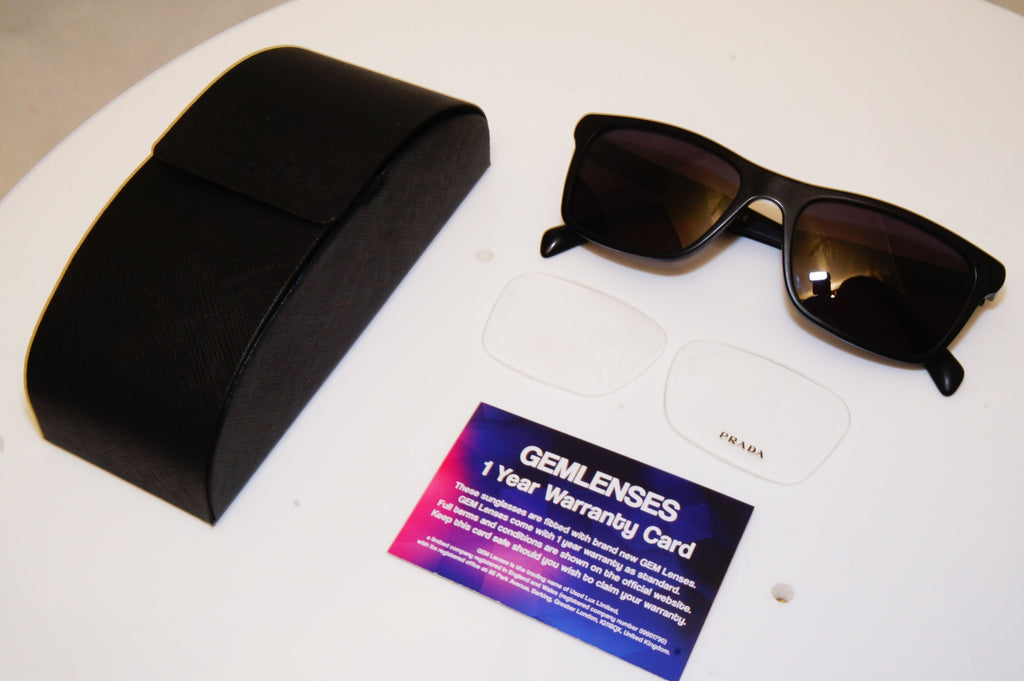 PRADA Mens Designer Sunglasses Black Square VPR 06R 1BO-101 18023