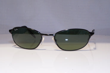 RAY-BAN Mens Vintage Designer Sunglasses Black Rectangle FLIGHT W2963 BLK 21095