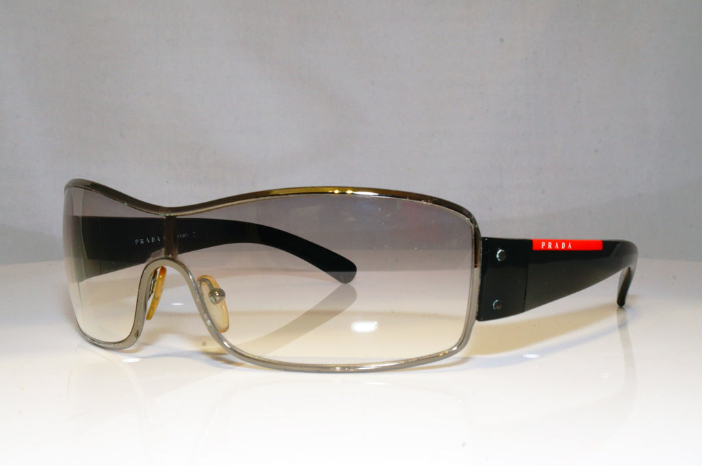 PRADA Mens Designer Sunglasses Black Shield SPS 52E 5AV-5D1 17155