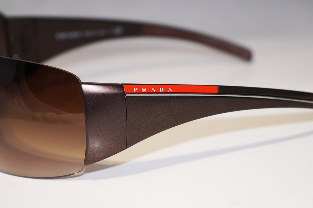 PRADA Mens Designer Sunglasses Brown Shield SPS 02L 7Y2-6S1 15795