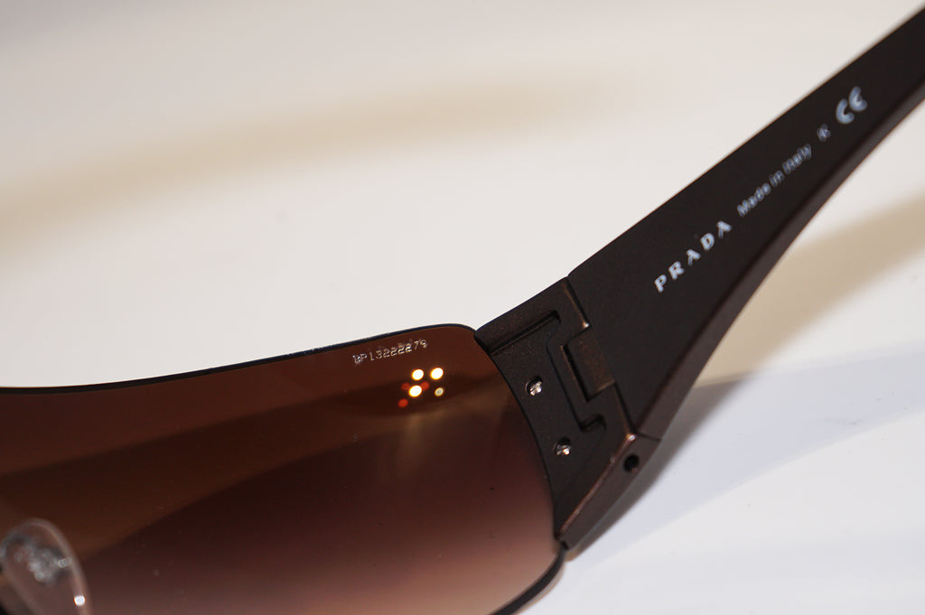 PRADA Mens Designer Sunglasses Brown Shield SPS 02L 7Y2-6S1 15795