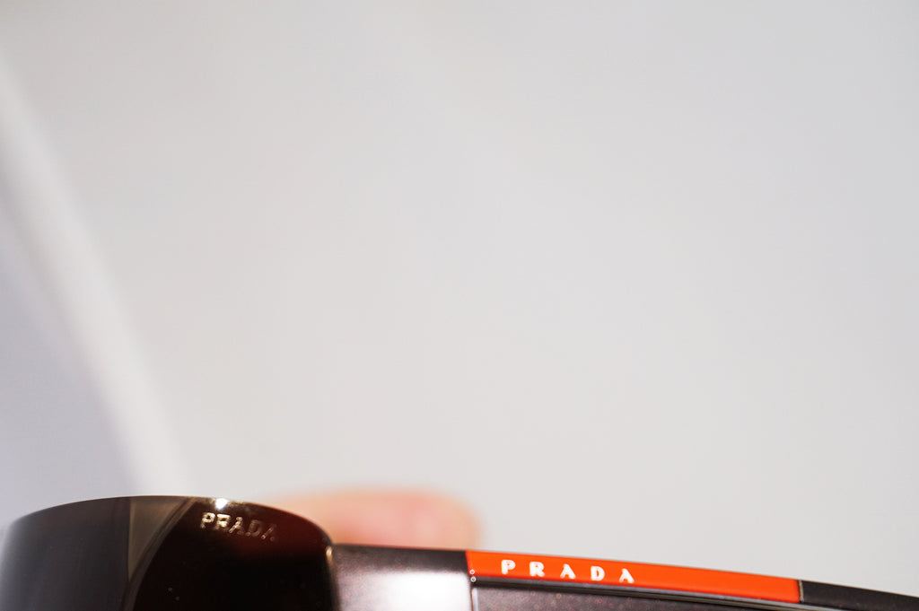 PRADA Mens Designer Sunglasses Brown Shield SPS 02L 7Y2-6S1 16039