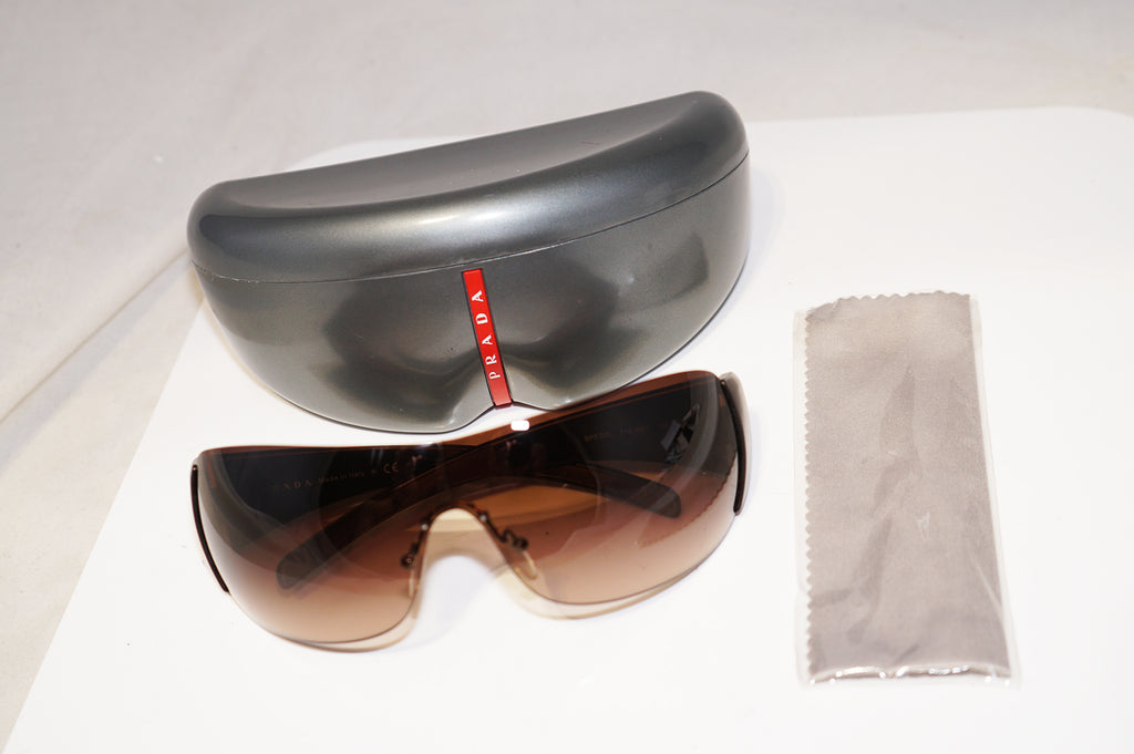 PRADA Mens Designer Sunglasses Brown Shield SPS 02L 7Y2-6S1 16039