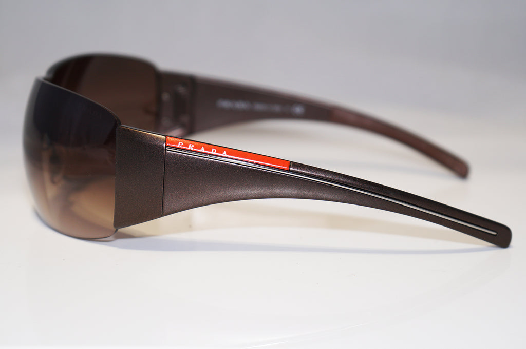 PRADA Mens Designer Sunglasses Brown Shield SPS 02L 7Y2-6S1 16039