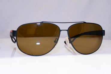 PRADA Mens Polarized Designer Sunglasses Black Aviator SPS 58Q DGO-5Y1 18032
