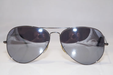 RAY-BAN Mens Designer Flash Mirror Sunglasses Silver Aviator RB3025 004 58 14436