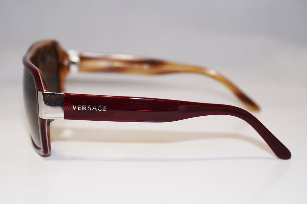 VERSACE Mens Designer Sunglasses Maroon Rectangle MOD 4126 141/73 15770