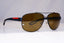 PRADA Mens Polarized Designer Sunglasses Black Aviator SPS 58Q DGO-5Y1 18032