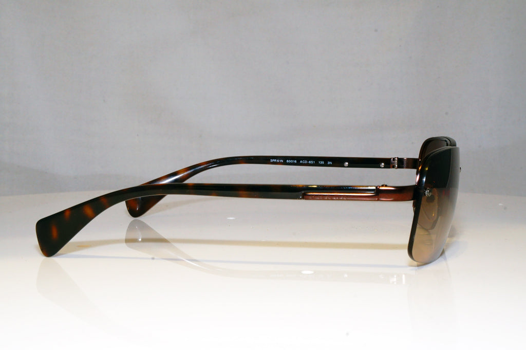 PRADA Mens Boxed Designer Sunglasses Brown Rectangle SPR 61N ACD-6S1 17121