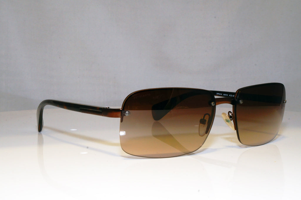 PRADA Mens Boxed Designer Sunglasses Brown Rectangle SPR 61N ACD-6S1 17121
