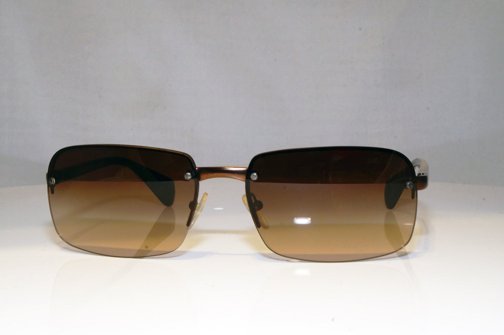 PRADA Mens Boxed Designer Sunglasses Brown Rectangle SPR 61N ACD-6S1 17121