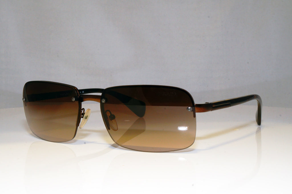 PRADA Mens Boxed Designer Sunglasses Brown Rectangle SPR 61N ACD-6S1 17121