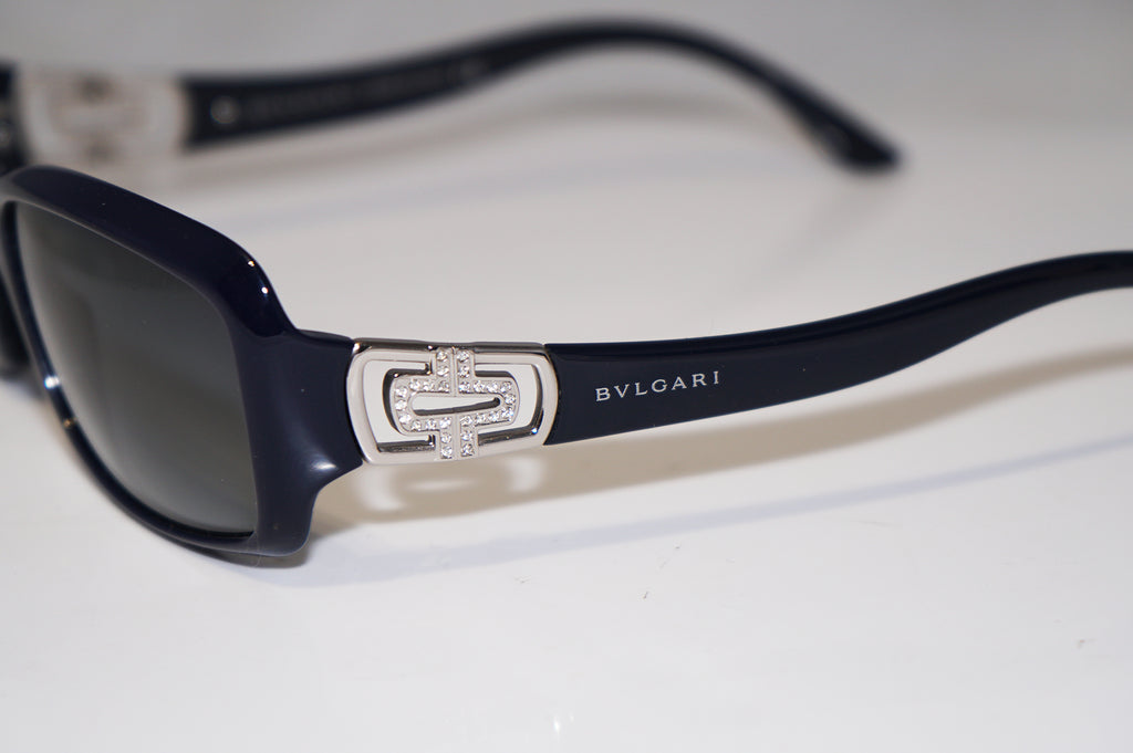 BVLGARI Womens Designer Sunglasses Black-Blue Diamante 8021 899/8G 15768