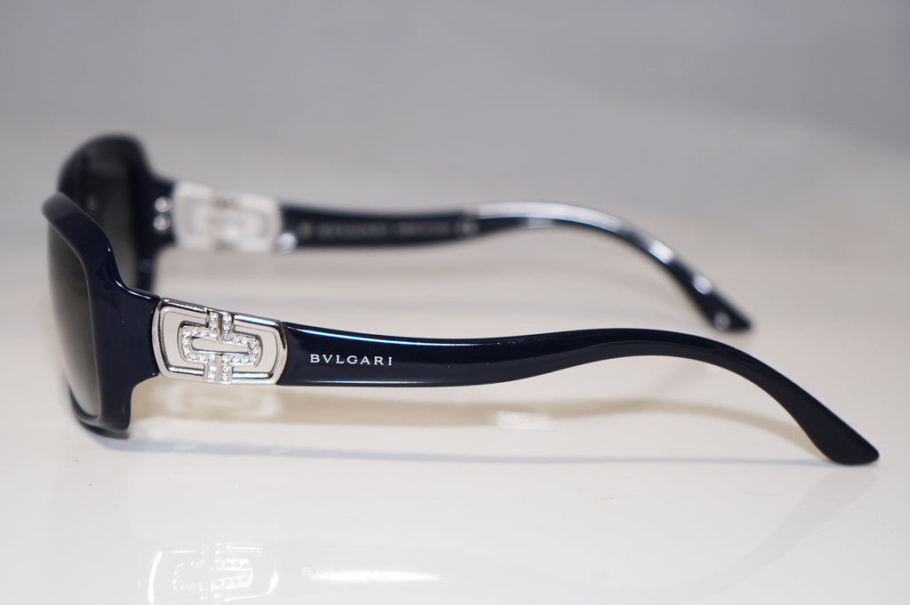 BVLGARI Womens Designer Sunglasses Black-Blue Diamante 8021 899/8G 15768