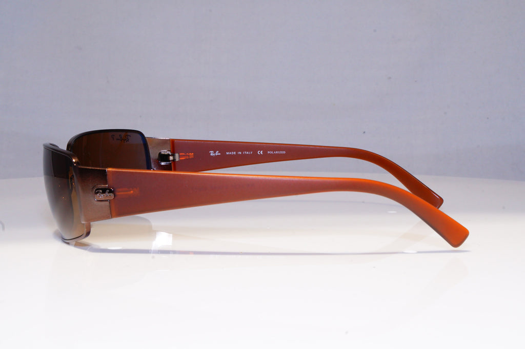 RAY-BAN Mens Polarized Designer Sunglasses Brown Rectangle RB 3237 014/57 20359