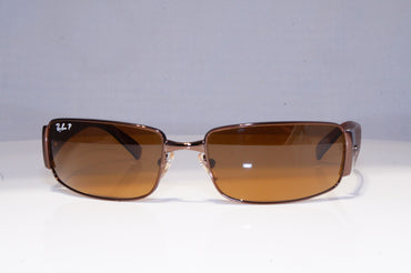 RAY-BAN Mens Polarized Designer Sunglasses Brown Rectangle RB 3237 014/57 20359