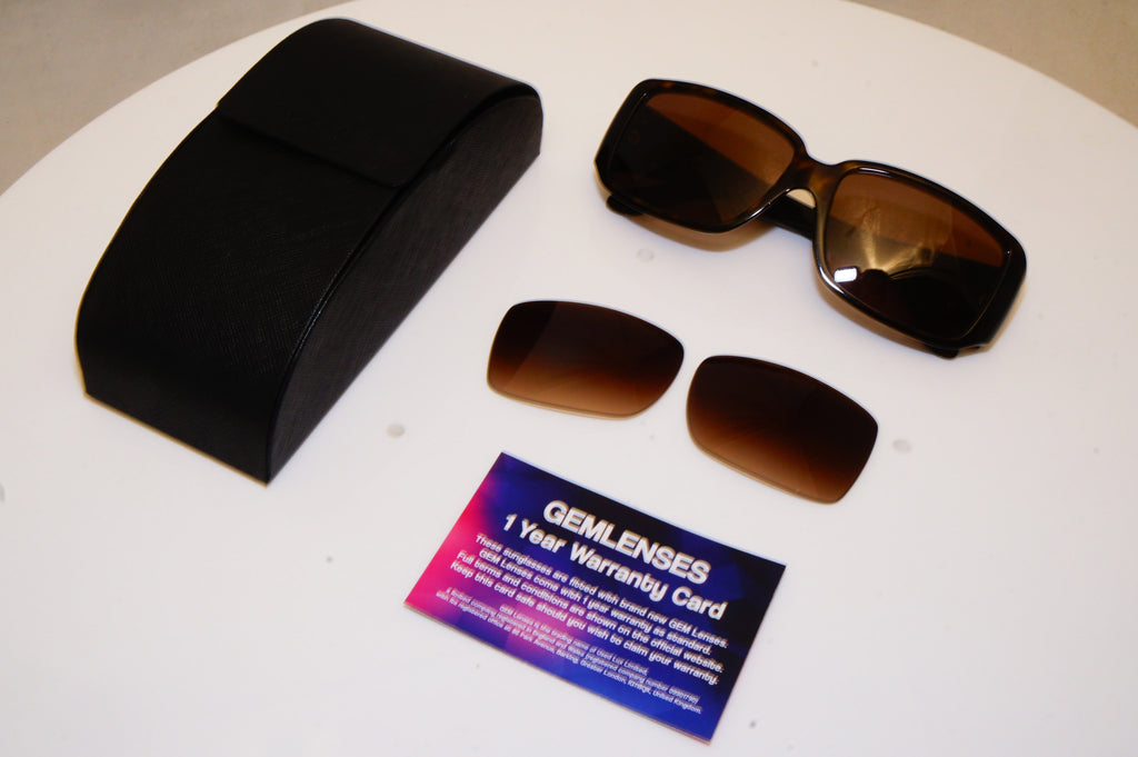 PRADA Womens Designer Sunglasses Brown Rectangle SPR 16L 2AU-6S1 18029