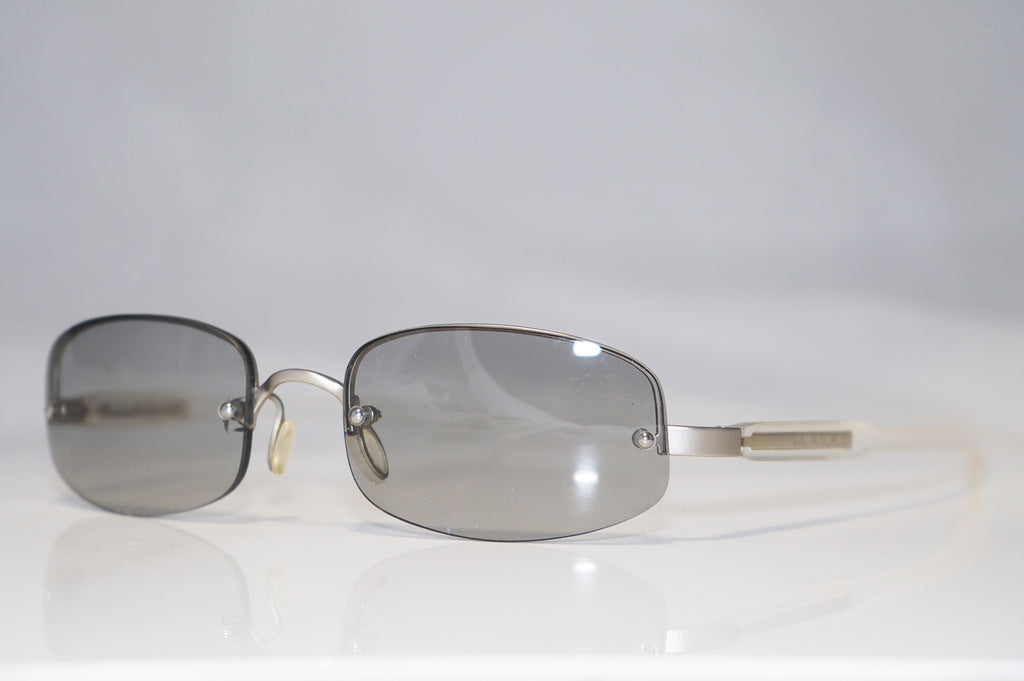 PRADA Vintage Mens Unisex Designer Sunglasses Clear Oval SPR 51A 2AC-1C1 15779