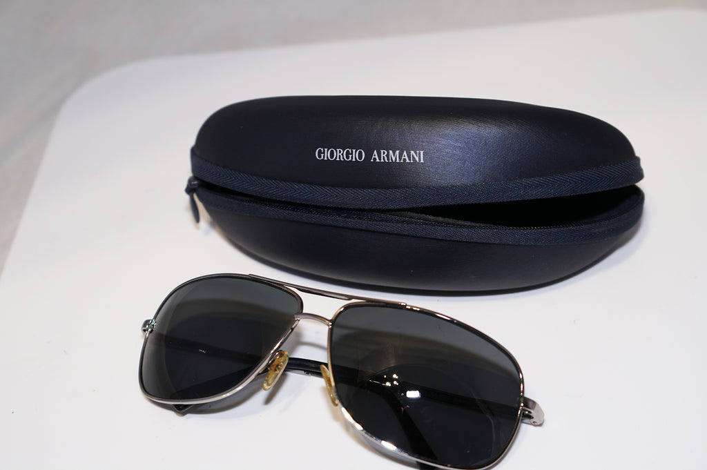 GIORGIO ARMANI Mens Designer Sunglasses Silver Aviator GA 362 6LBAH 15713