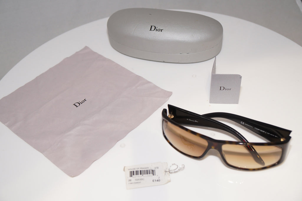 DIOR Mens Womens Designer Sunglasses Brown Rectangle YOUR DIOR 2 E5R 20339