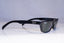 RAY-BAN Mens Vintage 1990 Designer Sunglasses Black Rectangle RB 2117 901 19292