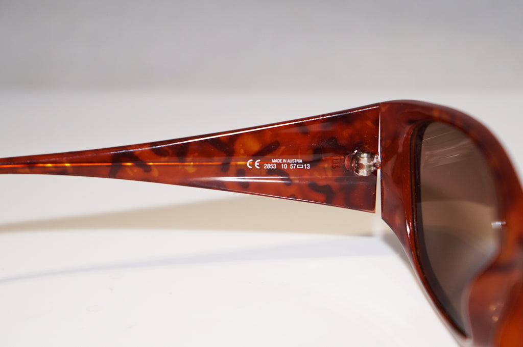 DIOR 1990 Vintage Womens Designer Sunglasses Brown Oval 2853 10 15778