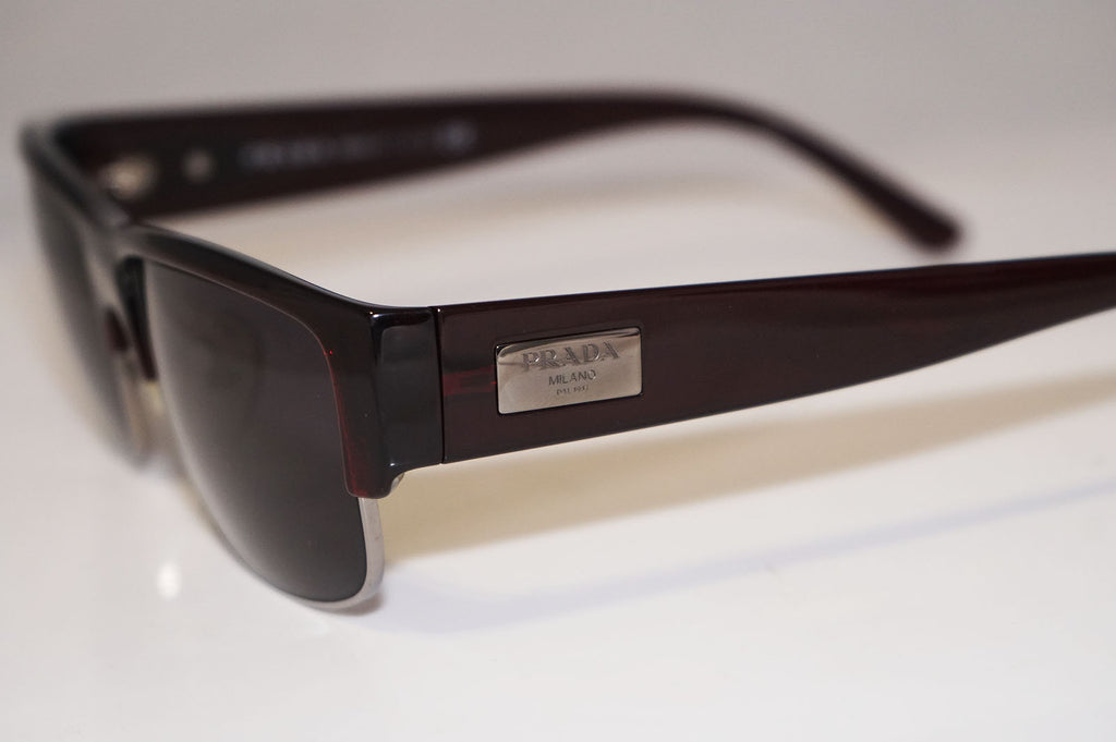 PRADA Mens Designer Sunglasses Burgundy Rectangle SPR 11M 0AG-3M1 11262