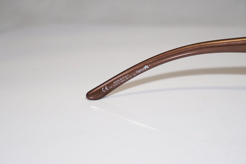 GUCCI Vintage Mens Unisex Designer Sunglasses Brown Rectangle GG 2550 NH4 15469