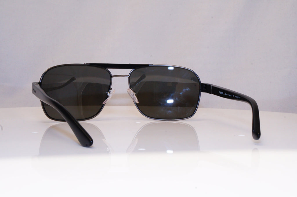 PRADA Mens Polarized Designer Sunglasses Black Square SPR 550 1BO-5Z1 17968