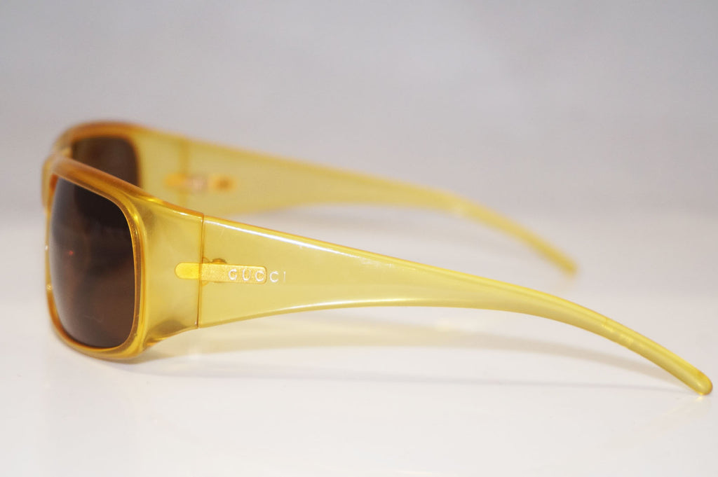 GUCCI 1990 Vintage Mens Designer Sunglasses Yellow Wrap GG 1809 667 13719