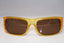 GUCCI 1990 Vintage Mens Designer Sunglasses Yellow Wrap GG 1809 667 13719