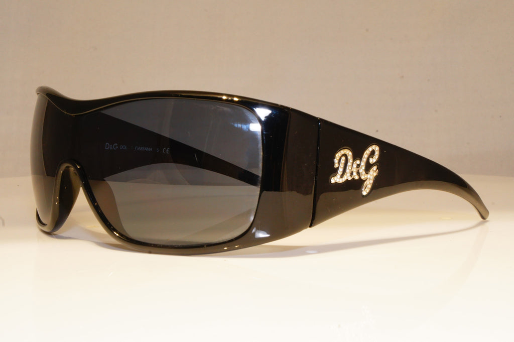 DOLCE & GABBANA Womens Diamante Designer Sunglasses  Shield D&G 8033B 501 20336